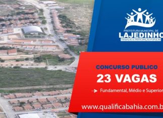 Inscreva-se no concurso da prefeitura de Lajedinho; 23 vagas disponíveis para profissionais de nível fundamental, médio e superior