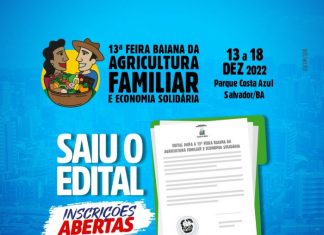 SDR abre inscrições para a participação de organizações produtivas na 13ª Feira Baiana da Agricultura Familiar