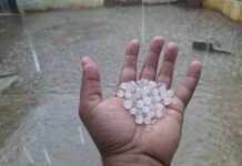 Chuva de granizo surpreende moradores em Itaberaba Chuva de granizo surpreende moradores em Itaberaba